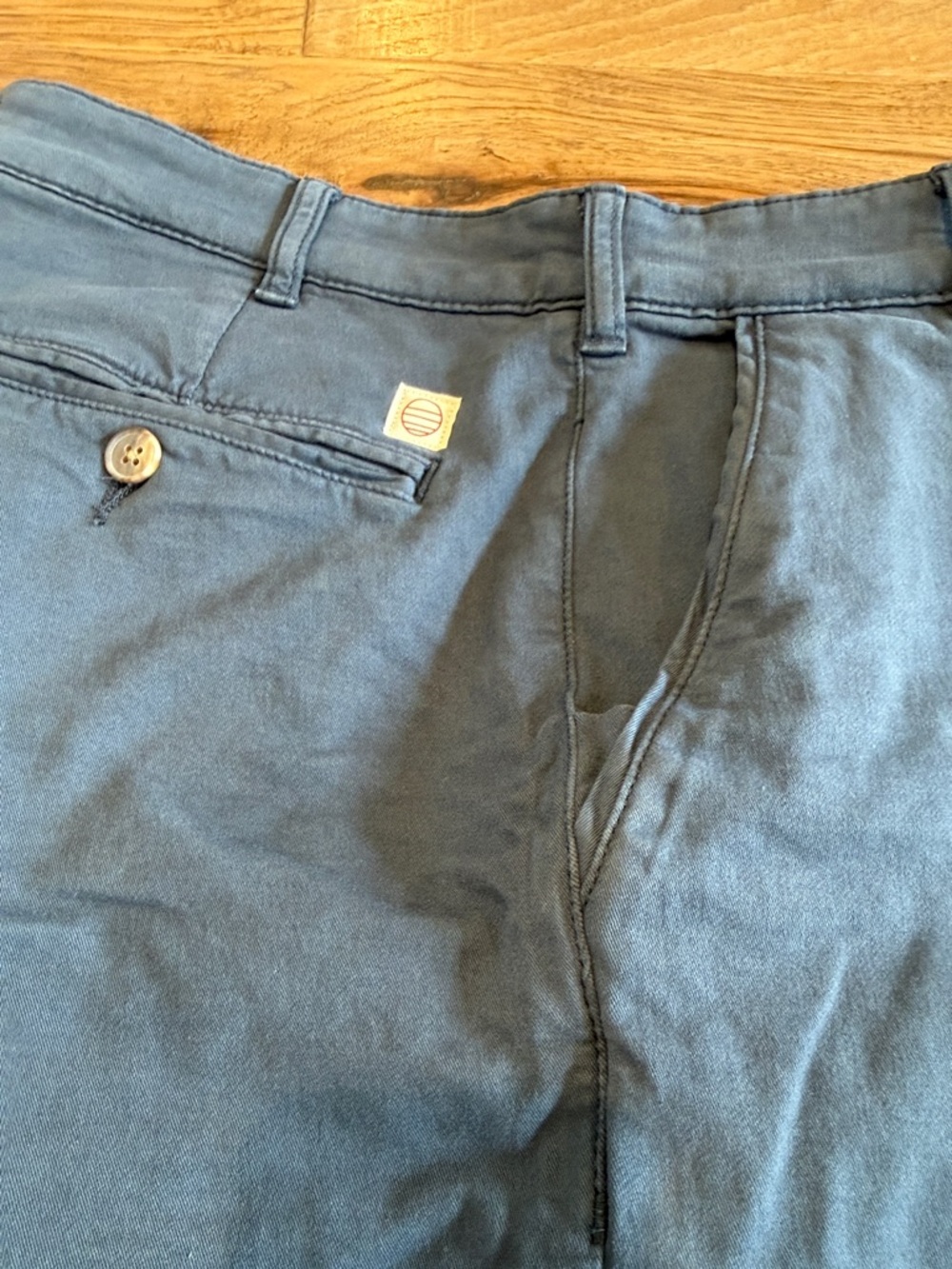 Marine Layer Navy Blue Flat Front Chino Shorts - Picture 7 of 7